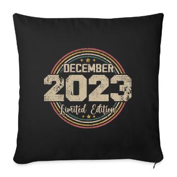 The legends were born in December 2023 - 2023 - Sofa pillowcase 17,3'' x 17,3'' (45 x 45 cm) - black - Front
