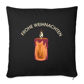 frohe weihnachten kerze Schein Illustration Symbol - Sofakissenbezug 45 x 45 cm - Schwarz - Vorne