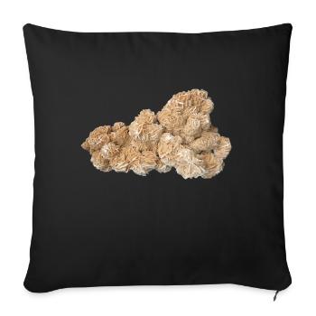 Sand Rose Crystal Sand Gypsum Barite Mineral - Sofa pillowcase 17,3'' x 17,3'' (45 x 45 cm) - black - Front