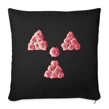 Radioactive Clover Roses Manip Radio Radiology - Sofa pillowcase 17,3'' x 17,3'' (45 x 45 cm) - black - Front