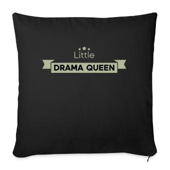 Petite reine du drame - Housse de coussin décorative 45 x 45 cm - noir - Devant
