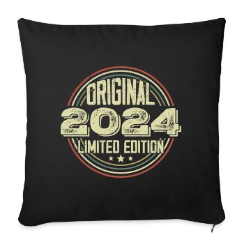 2024 Birthday Parties, A Legendary Vintage - Sofa pillowcase 17,3'' x 17,3'' (45 x 45 cm) - black - Front