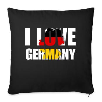 i love Germany - Sofakissenbezug 45 x 45 cm - Schwarz - Vorne