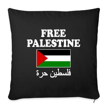 Free palestine - Housse de coussin décorative 45 x 45 cm - noir - Devant
