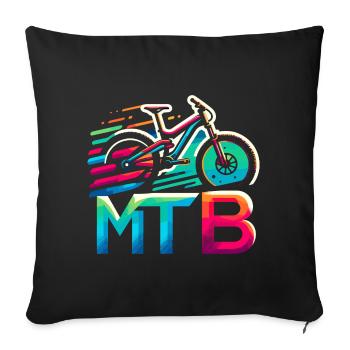Vibrant MTB Bike Splash - Sofa pillowcase 17,3'' x 17,3'' (45 x 45 cm) - black - Front
