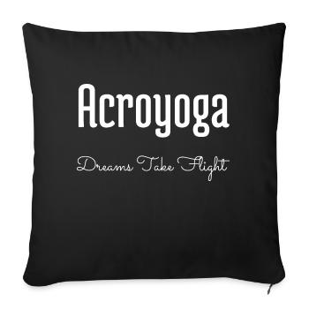 Imagination rêveuse Acrobaties visionnaires impressionnantes - Housse de coussin décorative 45 x 45 cm - noir - Devant