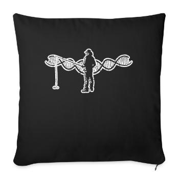 Hameçon Pêche Pêche Pêche Pêche Pêcheur - Housse de coussin décorative 45 x 45 cm - noir - Devant