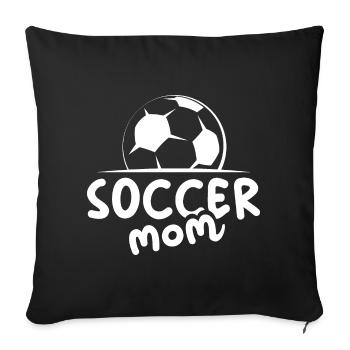 soccer mom soccer ball icon team icon - Sofa pillowcase 17,3'' x 17,3'' (45 x 45 cm) - black - Front