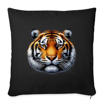 Tiger - Sofa pillowcase 17,3'' x 17,3'' (45 x 45 cm) - black - Front