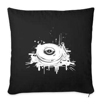 DJ Turntable - Sofa pillowcase 17,3'' x 17,3'' (45 x 45 cm) - black - Front