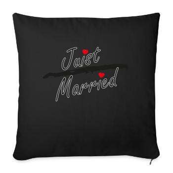 Juist Married Island - Sofa pillowcase 17,3'' x 17,3'' (45 x 45 cm) - black - Front
