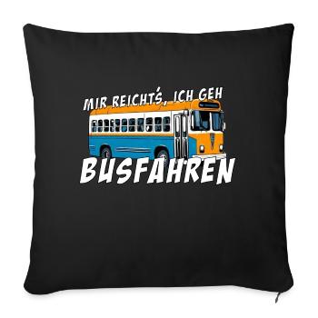 J’en ai assez, je vais prendre le bus - Housse de coussin décorative 45 x 45 cm - noir - Devant