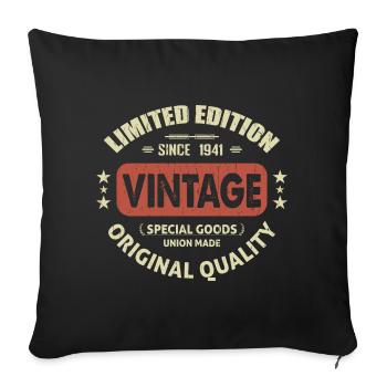 Vintage 1941 Cadeau D'anniversaire 1941 Retro 1941 - Housse de coussin décorative 45 x 45 cm - noir - Devant