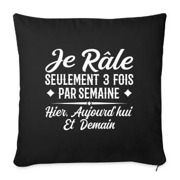 I only grumble 3 times a week funny gift - Sofa pillowcase 17,3'' x 17,3'' (45 x 45 cm) - black - Front