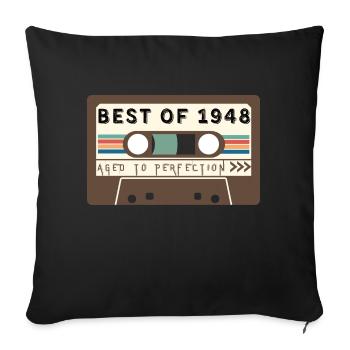 Best of 1948 - Sofa pillowcase 17,3'' x 17,3'' (45 x 45 cm) - black - Front