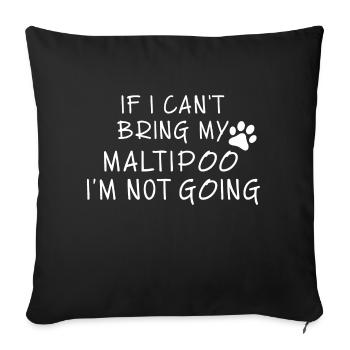 Maltipoo Dog Gifts Maltipoo Mom Shirt Maltipoo Dad - Sofa pillowcase 17,3'' x 17,3'' (45 x 45 cm) - black - Front
