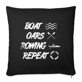 Boat Rowing Rowing Repetition - Sofa pillowcase 17,3'' x 17,3'' (45 x 45 cm) - black - Front