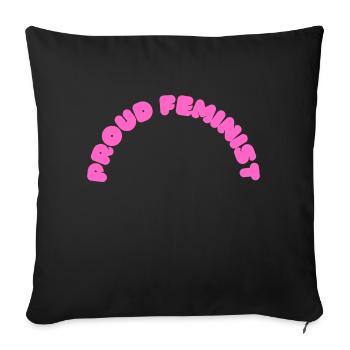 Proud Feminist - Sofakissenbezug 45 x 45 cm - Schwarz - Vorne