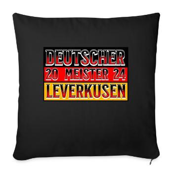 German champion 2024 Leverkusen!! @ Markus - Sofa pillowcase 17,3'' x 17,3'' (45 x 45 cm) - black - Front