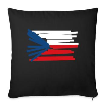 Czech Republic Flag - Modern Art - Sofa pillowcase 17,3'' x 17,3'' (45 x 45 cm) - black - Front