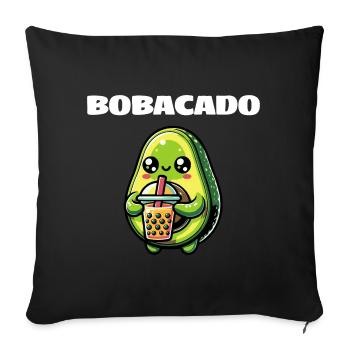Bobacado - Housse de coussin décorative 45 x 45 cm - noir - Devant