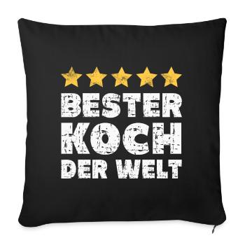 Koch - Sofakissenbezug 45 x 45 cm - Schwarz - Vorne