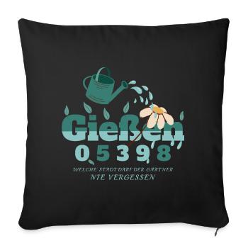 Giessen, Hesse - Sofa pillowcase 17,3'' x 17,3'' (45 x 45 cm) - black - Front