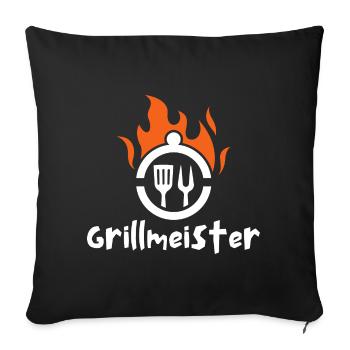 Grillmeister - Sofakissenbezug 45 x 45 cm - Schwarz - Vorne