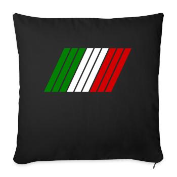 Rayures Italie - Housse de coussin décorative 45 x 45 cm - noir - Devant