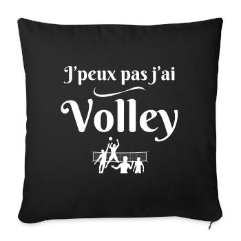 volleyball, volleyball, volleyball club - Sofa pillowcase 17,3'' x 17,3'' (45 x 45 cm) - black - Front