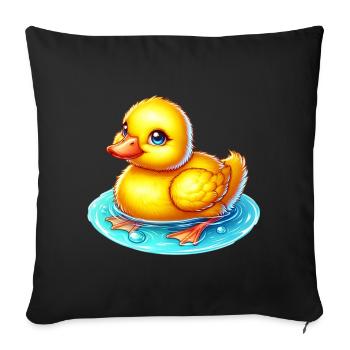 Duckling Duck Duck - Sofa pillowcase 17,3'' x 17,3'' (45 x 45 cm) - black - Front