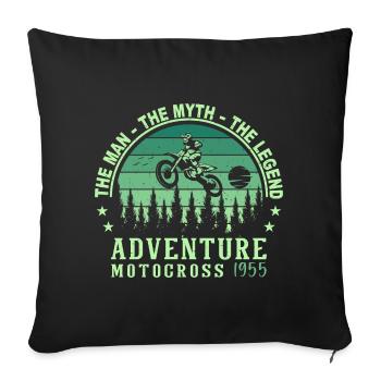 1955 Birthday born in 1955 Retro Vintage - Sofa pillowcase 17,3'' x 17,3'' (45 x 45 cm) - black - Front