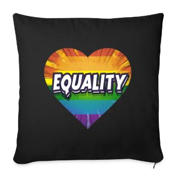LGBTQ Equality - Sofakissenbezug 45 x 45 cm - Schwarz - Vorne