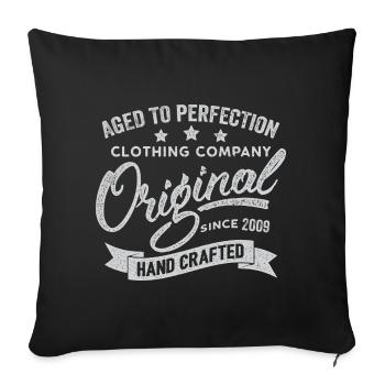 Original 2009 Vintage Retro 2009 Birthday 2009 - Sofa pillowcase 17,3'' x 17,3'' (45 x 45 cm) - black - Front