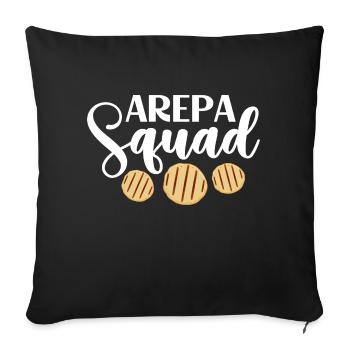 arepa squad Design pour un fan d’arepas - Housse de coussin décorative 45 x 45 cm - noir - Devant