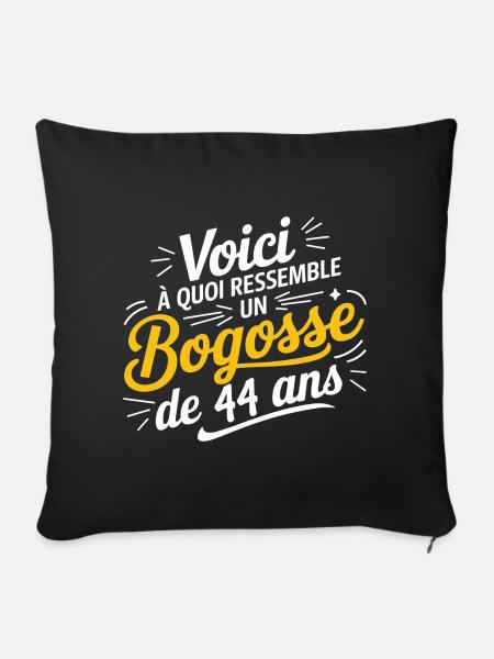 44 Jahre alte Bogosse - Sofakissenbezug 45 x 45 cm - Schwarz