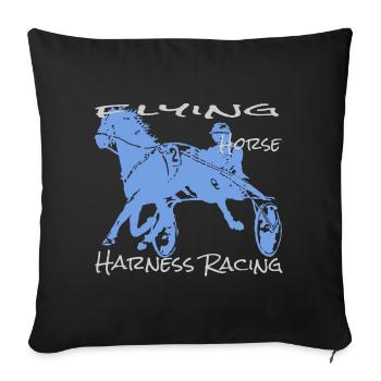 Traber trabrennen - Sofakissenbezug 45 x 45 cm - Schwarz - Vorne