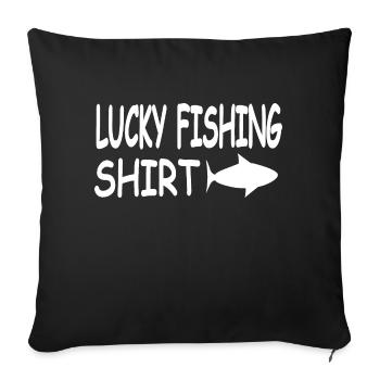 Angling - Sofa pillowcase 17,3'' x 17,3'' (45 x 45 cm) - black - Front