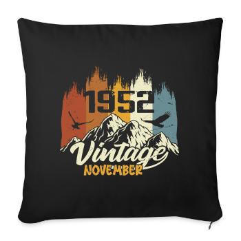 73rd birthday - legendary since November 1952 - Sofa pillowcase 17,3'' x 17,3'' (45 x 45 cm) - black - Front
