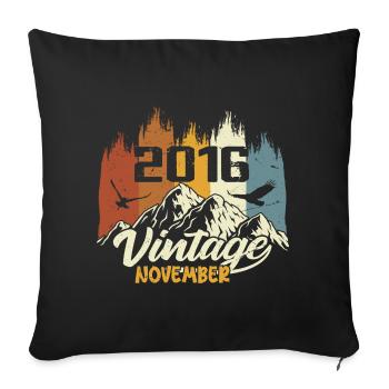 9e anniversaire - Légendaire depuis novembre 2016 - Housse de coussin décorative 45 x 45 cm - noir - Devant