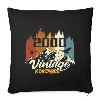 25e anniversaire - Légendaire depuis novembre 2000 - Housse de coussin décorative 45 x 45 cm - noir - Devant