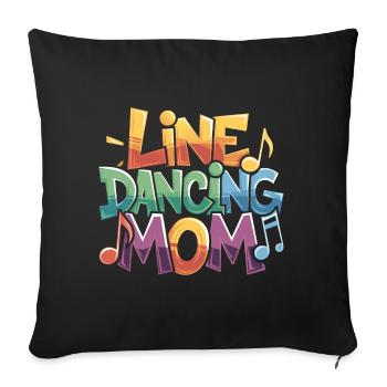 Mama tanzt Line Dance Line Dancing Mom - Sofa pillowcase 17,3'' x 17,3'' (45 x 45 cm) - black - Front
