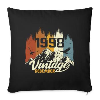 Birthday present born in December 1998 - Sofa pillowcase 17,3'' x 17,3'' (45 x 45 cm) - black - Front