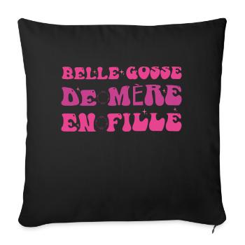 Beautiful kid from mother to daughter - Sofa pillowcase 17,3'' x 17,3'' (45 x 45 cm) - black - Front
