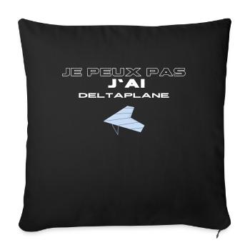 I can't I hang glider passion - Sofa pillowcase 17,3'' x 17,3'' (45 x 45 cm) - black - Front