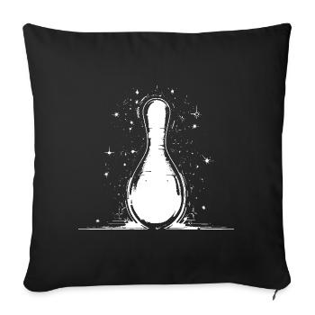 Graphique de quille de bowling - Housse de coussin décorative 45 x 45 cm - noir - Devant