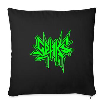 SEHKS VERT - Housse de coussin décorative 45 x 45 cm - noir - Devant