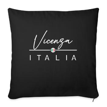 Italia - Vincenza - Italien - Italy - Sofa pillowcase 17,3'' x 17,3'' (45 x 45 cm) - black - Front