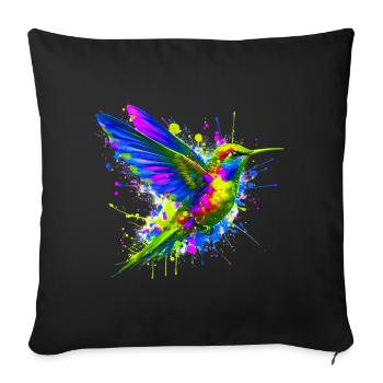 Colibri - Housse de coussin décorative 45 x 45 cm - noir - Devant