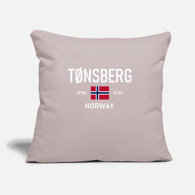 Tønsberg - Norway - Coordinates - Flag Tonsberg Sofa pillowcase 17,3'' x 17,3'' (45 x 45 cm)